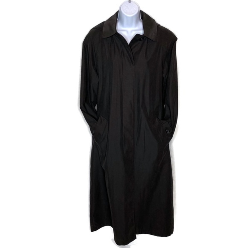 London Fog Black Limited Edition Trench Coat LG